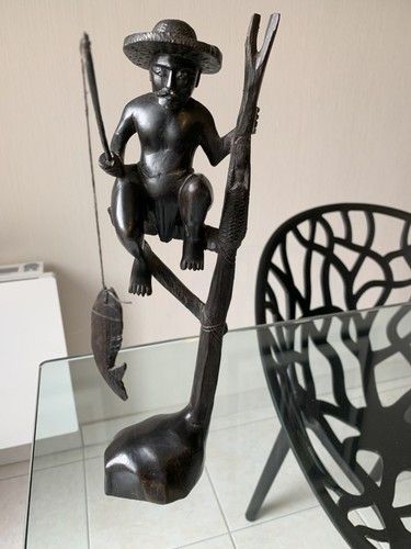 Belle sculpture ebène - sculpture, en