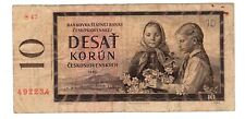 CZECHOSLOVAKIA Billet 10 KORUN