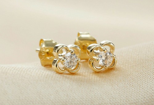 Solitaire diamant clou trèfle - solitaire,