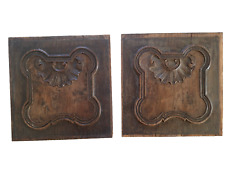 Plaque panneau bois ancien sculpté. Décoration ancienne