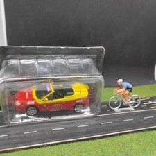 RENAULT Mégane Cabriolet Antargaz TdF 2001 1/43 Atlas neuf + cycliste Cofalu