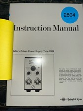 Bruel & Kjaer INSTRUCTION