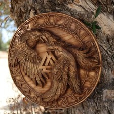 Bouclier viking bois décor - viking,