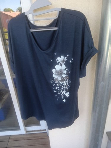 Tee shirt bleu - xl, neuf