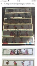 6 plaques en verre peintes
