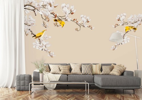 Oiseau jaune c860 magasin - oiseau, 3d