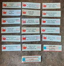 19 ETIQUETTES FRANCE-DISQUES & RECORD SHOP RESERVE AU JUKE-BOX ETAT NEUF