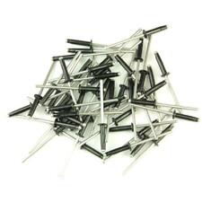 RIVET PLAQUE IMMATRICULATION NOIR - RIVET ÉCLATÉ ÉTOILE 4 x 20 MM - 75 RIVETS