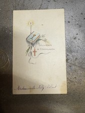 Menu Ancien SOUVENIR DE COMMUNION  Mademoiselle Nelly Pollart