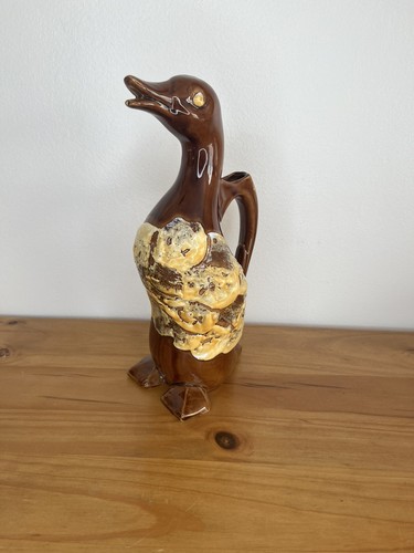 Pichet barbotine canard - canard, marron