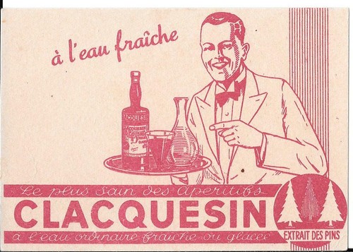 Buvard aperitifs clacquesin - buvard,