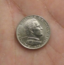 Pièce monnaie MONACO 1/2 Franc 50 cts 1978 RAINIER III bon état