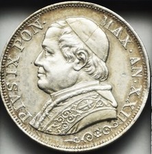 VATICAN - 1 LIRA PIUS IX - AN