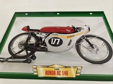 Honda piste 125 RC149 1966 fiche carte moto passion collection Atlas