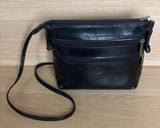 Petit sac/pochette en cuir Noir "KEVIM PARIS" bandoulière
