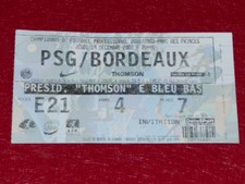 [COLLECTION SPORT FOOTBALL] TICKET PSG / BORDEAUX 19 DECEMBRE 2002 Champ.France