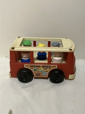 SUPERBE MINI BUS AVEC PERSONNAGES VINTAGE FISHER PRICE