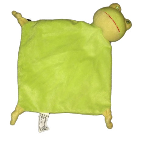 Doudou plat vert - , grenouille