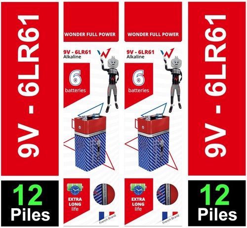 Pile 6lr61 wonder lot - de, 12