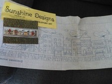 Sunshine Designs Houses & Shops Printed Needlepoint Canvas