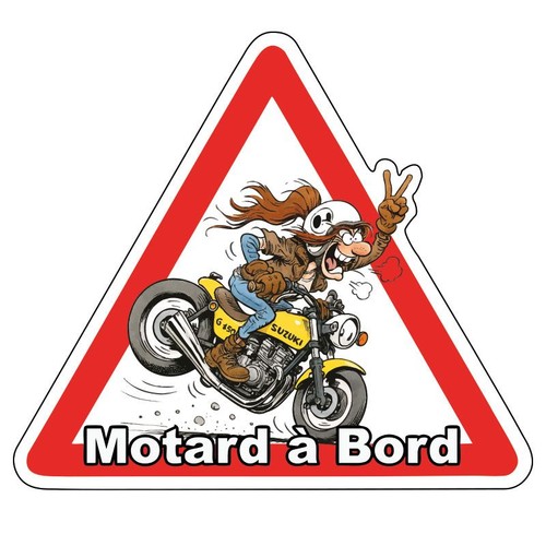 Sticker motard bord - à, –