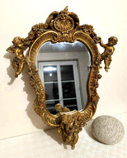 miroir ancien doré en résine