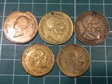 (LOT 5) - LOT de 5 ANCIENNES MEDAILLES FRANCAISES & ANGLAISES ! A DECOUVRIR !