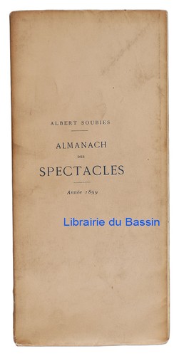 Almanach des spectacles - almanach,