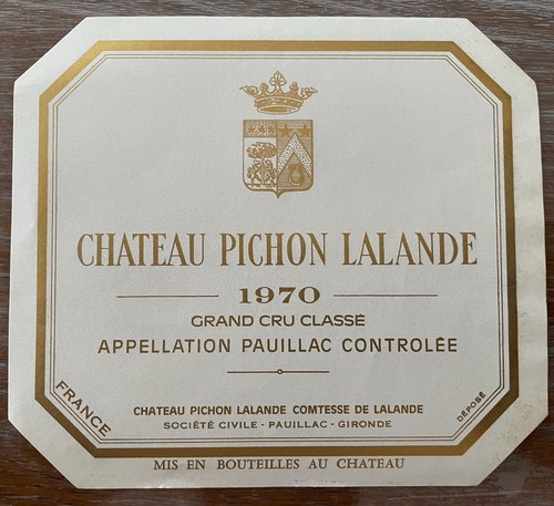 étiquette château pichon - Étiquette,