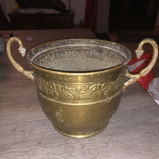 Ancien Cache Pot En Laiton