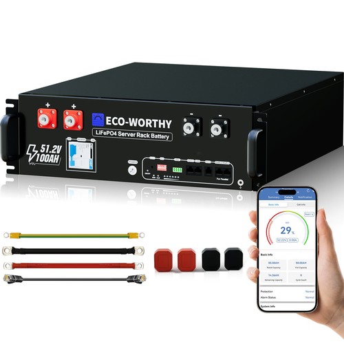 Eco worthy 48v 100ah lifepo4 - 48v,