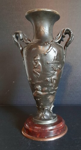 Vase étain base bronze - en, ,