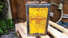 RARE GROS BIDON HUILE SHELL SUPER DUTY OIL.20 L.  COLLECTION  GARAGE