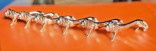 Set of 6 Vintage French Knife Rests ,Cutlery Holders Metal Lion Figurine