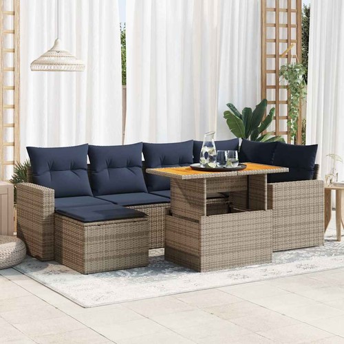 Salon jardin avec coussins - jardin,