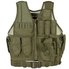 MFH Gilet Marine Airsoft Armée Sécurité Militaire Tactique Poids Léger OD vert