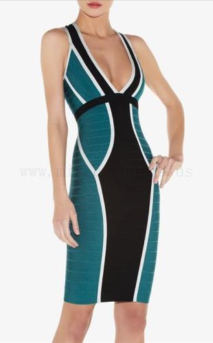 Herve leger eyvette - eyvette, colorblock