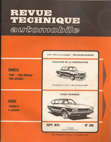 Revue technique automobile 348 - automobile,