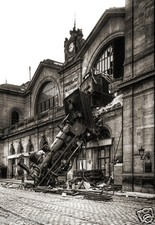 Accident ferroviaire 1895 Train Gare Montparnasse Paris - repro photo ancienne