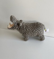 Peluche hippopotame grise Marque Lascar Très douce État Neuf Made In France 30cm