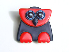 JOLIE BROCHE CHOUETTE / HIBOU / ANCIENNE en RHODOÏD par Léa Stein