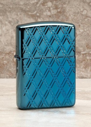 Zippo blue diamond design - blue,