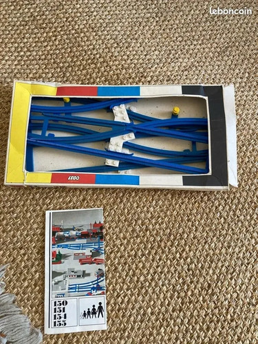 Lego 154 rails train bleus - 154,