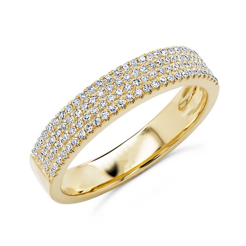 Diamant anneau large 14k - diamant, or