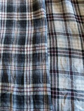 COUPE TISSU COTON CARREAUX REVERSIBLE TONS GRIS