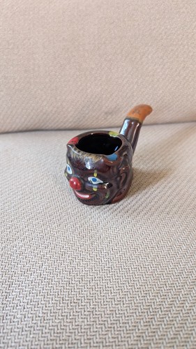 Cendrier clown pipe céramique