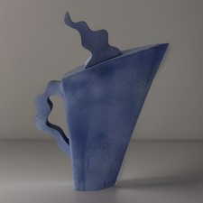 Pichet Décoratif Post-moderniste Memphis Vintage 1980 Tampon Au Revers