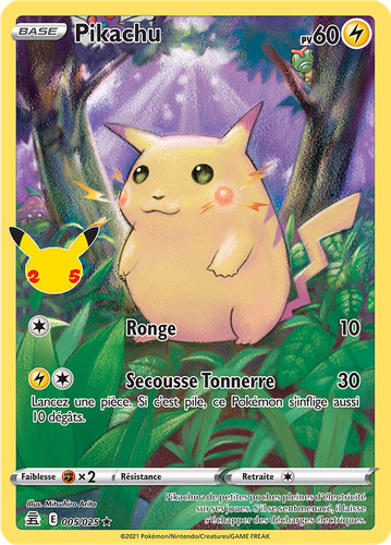 Carte pokémon pikachu 005 025 - pokémon, 005/025