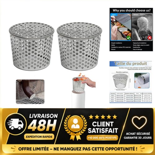 Filtre gouttière acier inox - filtre,