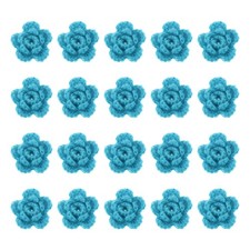 20Pcs Fleurs A Coudre, 50mm